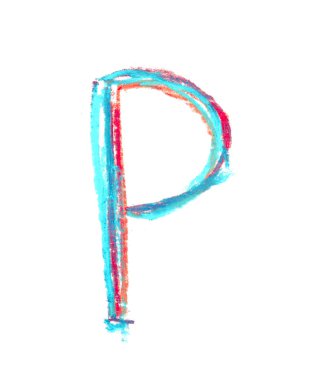 Tek elle çizilmiş mektup izole