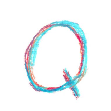 Tek elle çizilmiş mektup izole