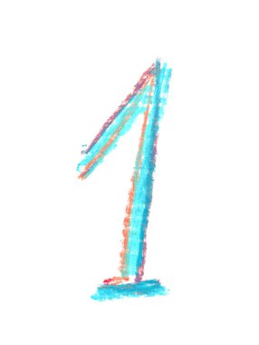 İzole el çizilmiş sayı simgesi