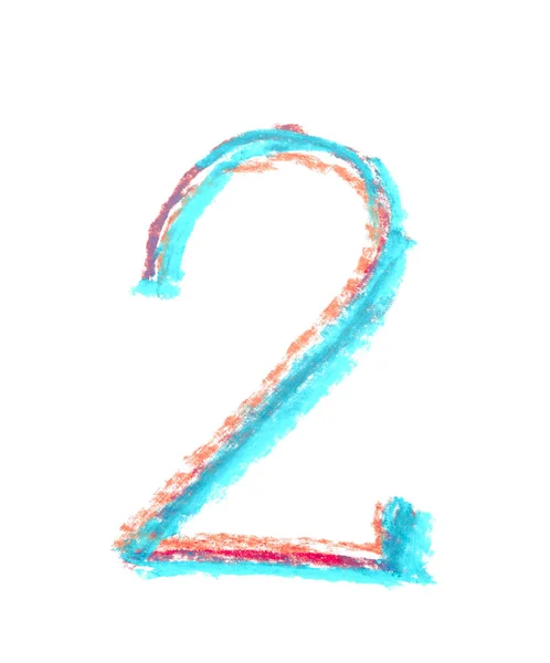Símbolo de número desenhado à mão isolado — Fotografia de Stock