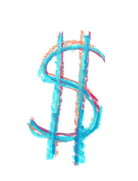 Handgezeichnetes Währungssymbol isoliert — Stockfoto