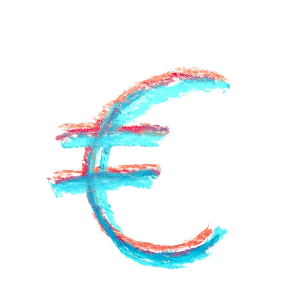 Kézzel rajzolt pénznem szimbólum izolált — Stock Fotó