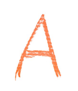 Tek elle çizilmiş mektup izole