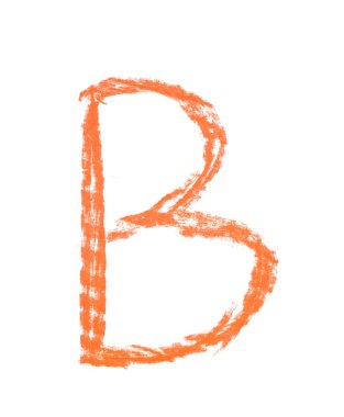 Tek elle çizilmiş mektup izole