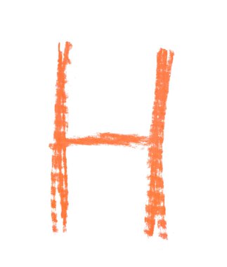 Tek elle çizilmiş mektup izole