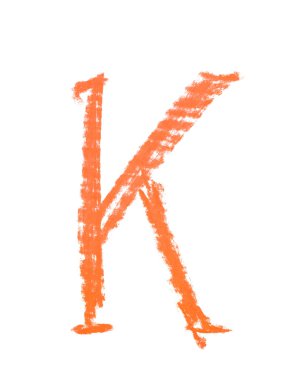 Tek elle çizilmiş mektup izole