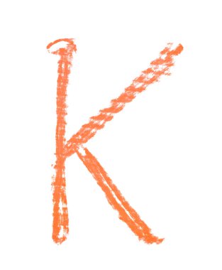 Tek elle çizilmiş mektup izole