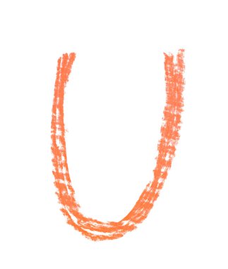 Tek elle çizilmiş mektup izole