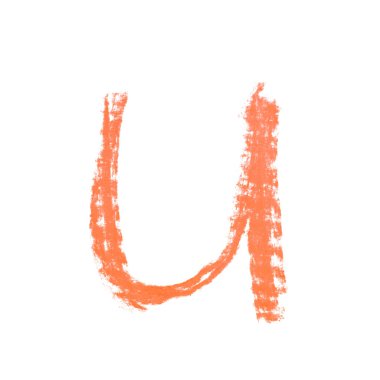 Tek elle çizilmiş mektup izole