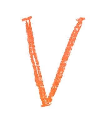 Tek elle çizilmiş mektup izole