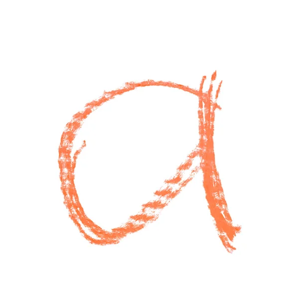 Singola lettera disegnata a mano isolata — Foto Stock