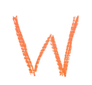 Tek elle çizilmiş mektup izole