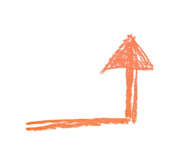 Hand drawn arrow symbol isolated — Stock Photo, Image