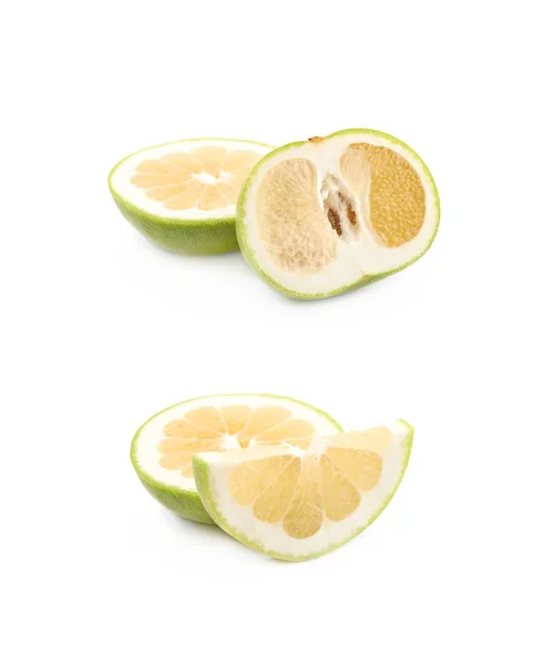 Sliced sweet grapefruit isolated — Stock Photo, Image