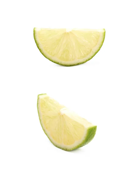 Single slice of a lime fruit — Stock Photo, Image