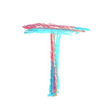 Tek elle çizilmiş mektup izole