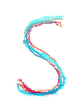 Tek elle çizilmiş mektup izole