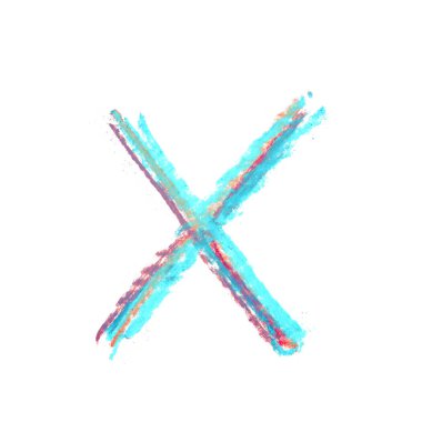 Tek elle çizilmiş mektup izole