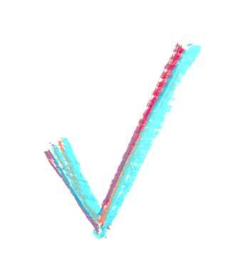 Çizilmiş Evet onay işareti işaret