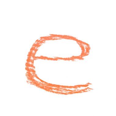 Tek elle çizilmiş mektup izole