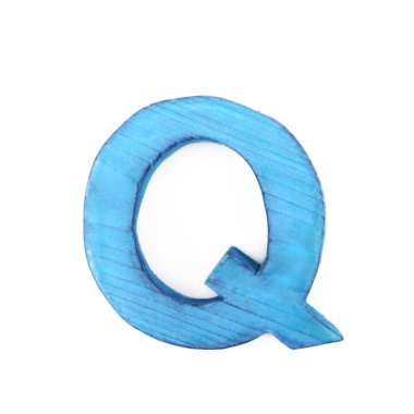 Tek Boyutlanmış ahşap harf izole