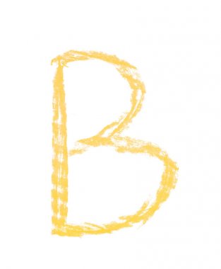 Tek elle çizilmiş mektup izole