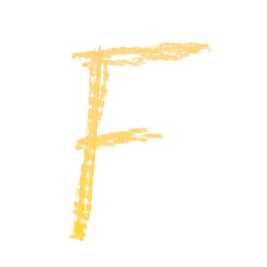 Tek elle çizilmiş mektup izole