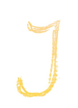 Tek elle çizilmiş mektup izole