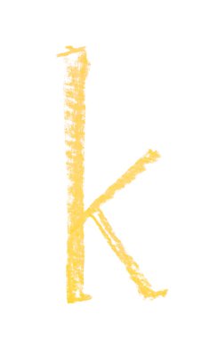 Tek elle çizilmiş mektup izole