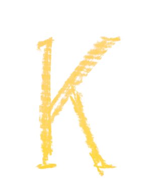 Tek elle çizilmiş mektup izole