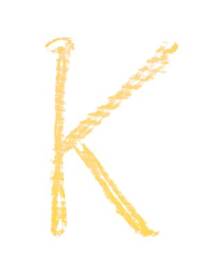 Tek elle çizilmiş mektup izole