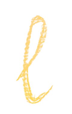 Tek elle çizilmiş mektup izole