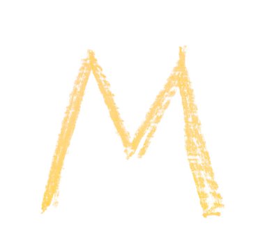 Tek elle çizilmiş mektup izole