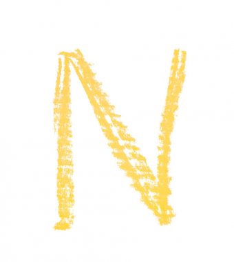 Tek elle çizilmiş mektup izole