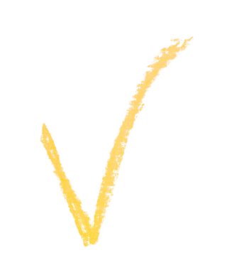 Çizilmiş Evet onay işareti işaret