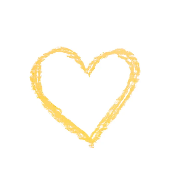 Hand drawn heart shape isolated — Stock Photo, Image