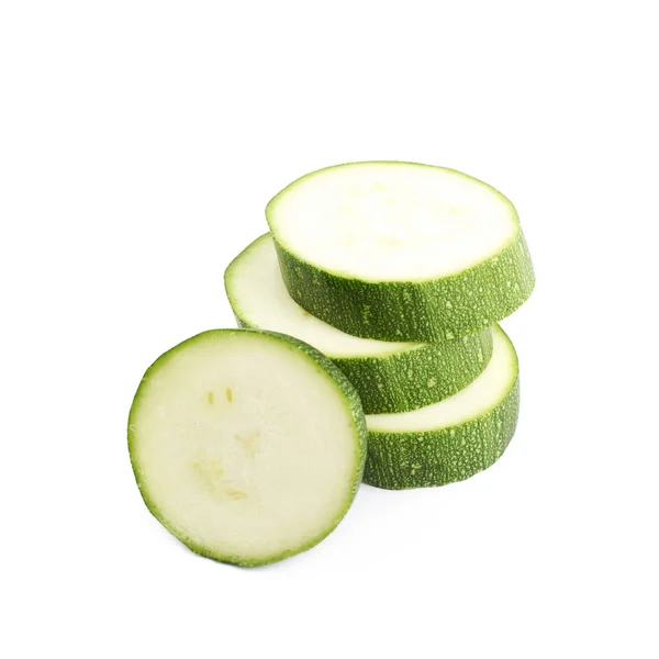 Mucchio di fette di zucchine verdi — Foto Stock