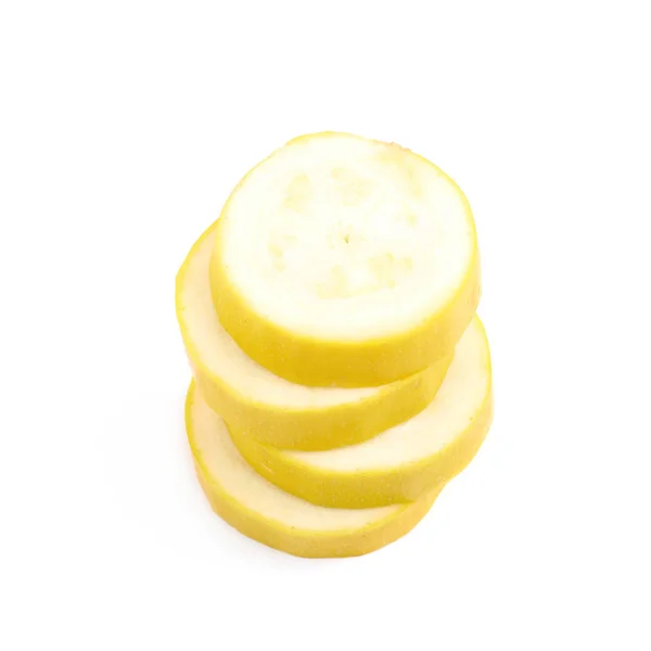 Högen av gul zucchini skivor — Stockfoto