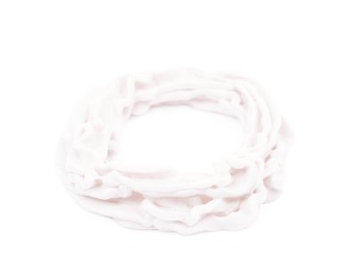 İzole yuvarlak buzlanma krem daire