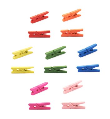 Tek boyalı ahşap mandal