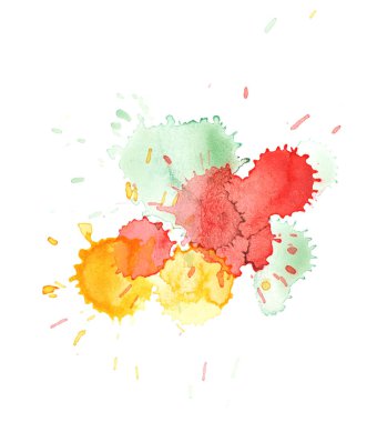 Sulu boya damla leke izole