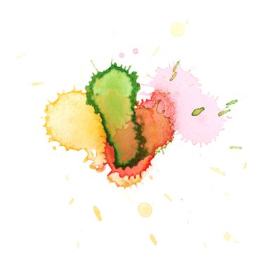 Sulu boya damla leke izole