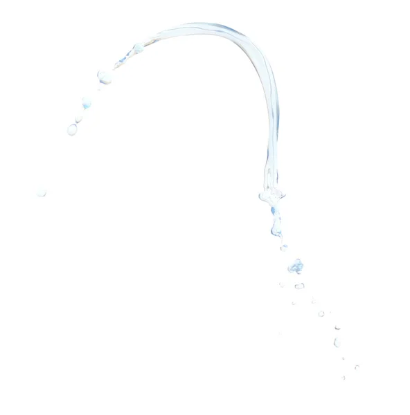 Splash van vloeistof in beweging geïsoleerd — Stockfoto