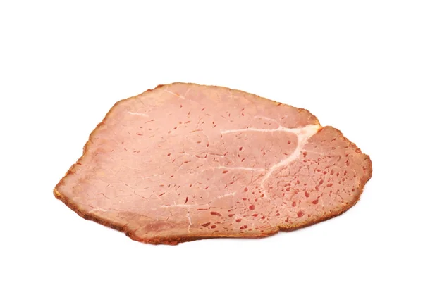 Sliced smoked ham meat isolated — Stock Photo, Image