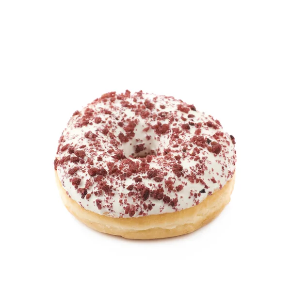 Donut de vidro único isolado — Fotografia de Stock