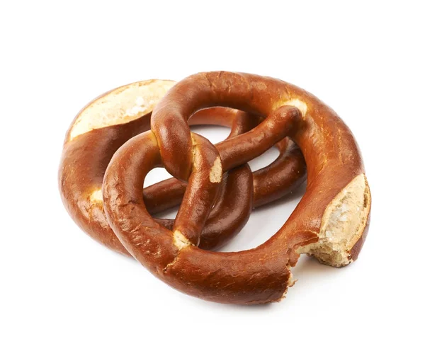 Solené bavorské bagel, samostatný — Stock fotografie