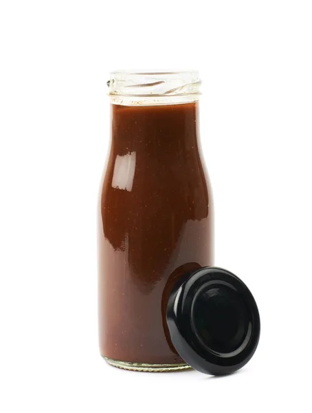 Bottle jar of barbecue sauce isolated — Stock Photo, Image