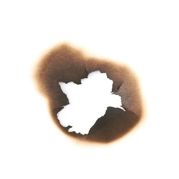 Paper burn mark stain isolated — Stock Photo, Image