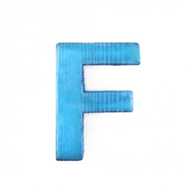 Tek Boyutlanmış ahşap harf izole