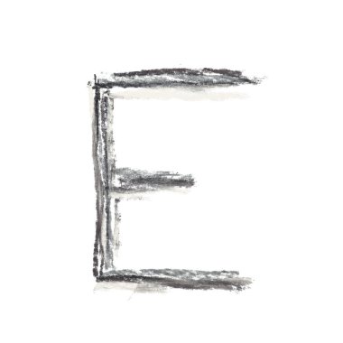 Tek elle çizilmiş mektup izole